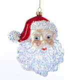 Santa Head Glass Ornament, T2290